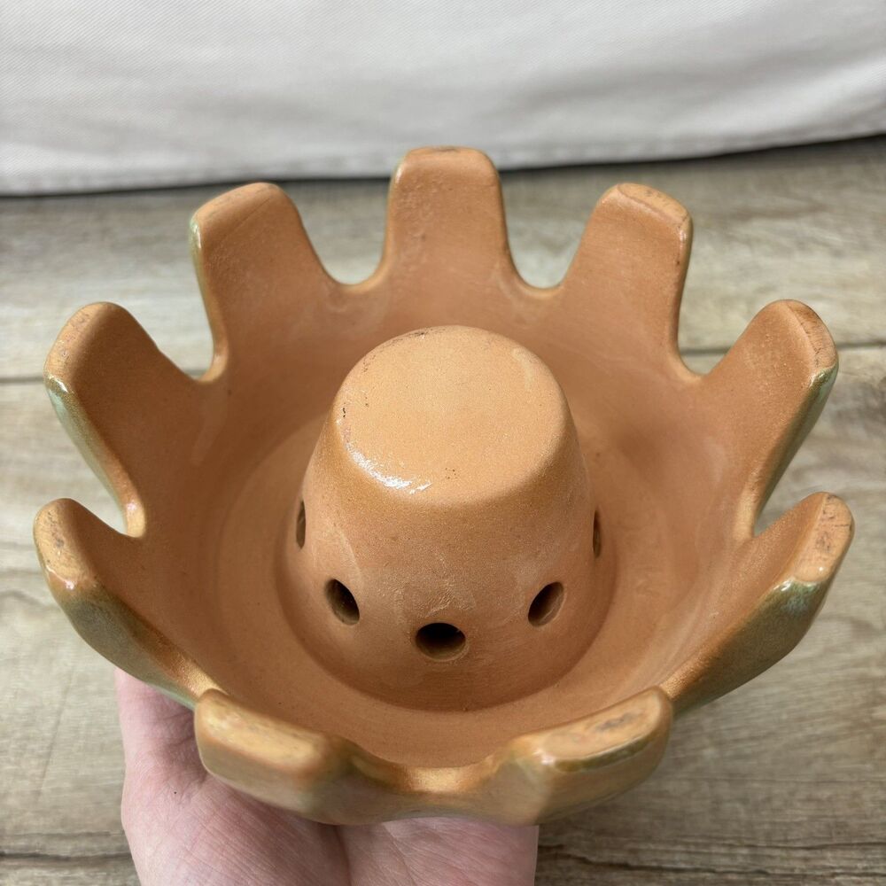 Vtg MCM Frankoma Pottery Warming Stand for Carafe Teapot Plainsman Green 82W EUC - Picture 9 of 12
